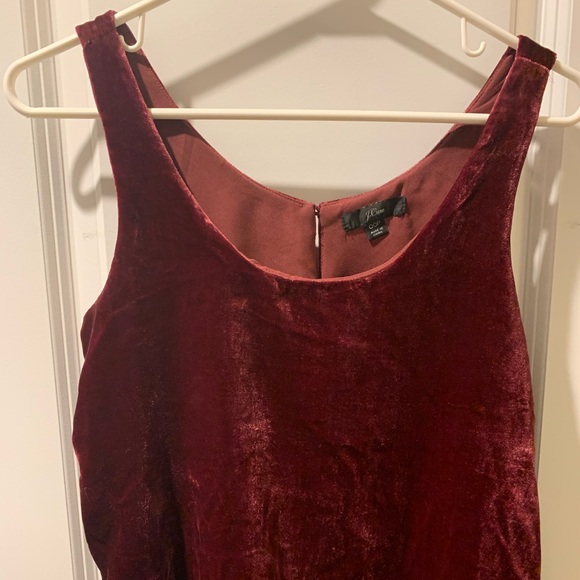JCrew red velvet tank top 00 petite - Picture 1 of 2